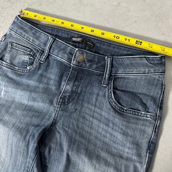 Simply Vera Vera Wang Bootcut Jeans Dark Wash Faded - Size: 4 - Picture 4 of 10